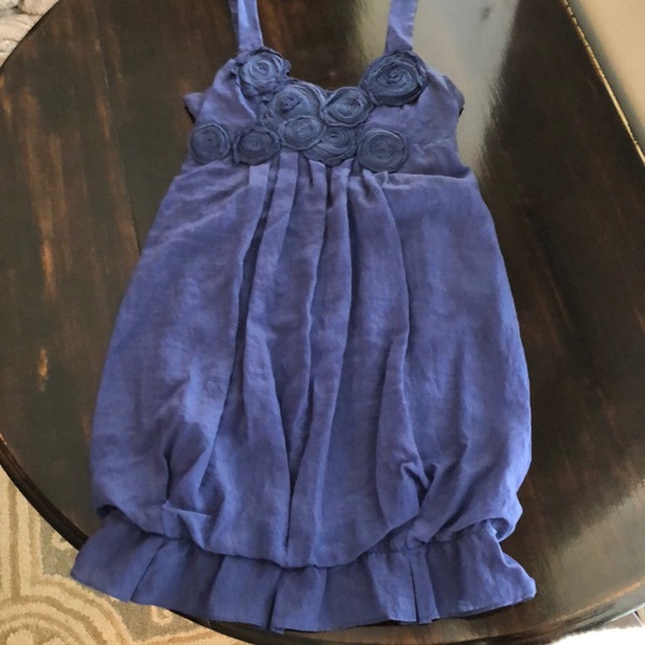 Blue linen Karlie dress - Picture 2 of 4